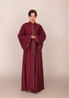 Imported Korean Nida Open Abaya With Zip – Maroon Oak