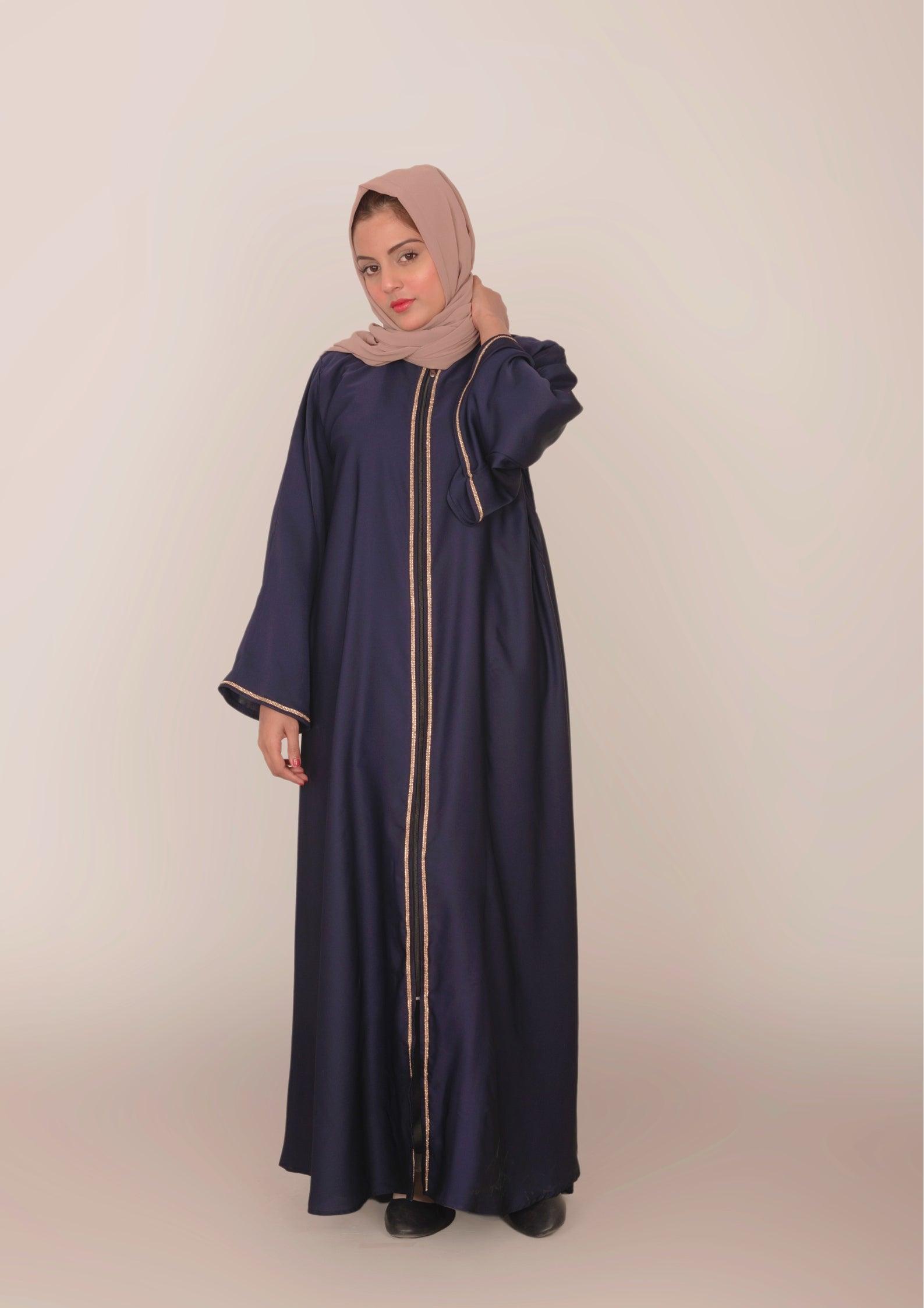 Imported Korean Nida Open Abaya With Zip – Baltic Sea