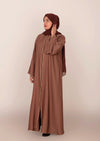 Imported Korean Nida Open Abaya With Zip - Bole