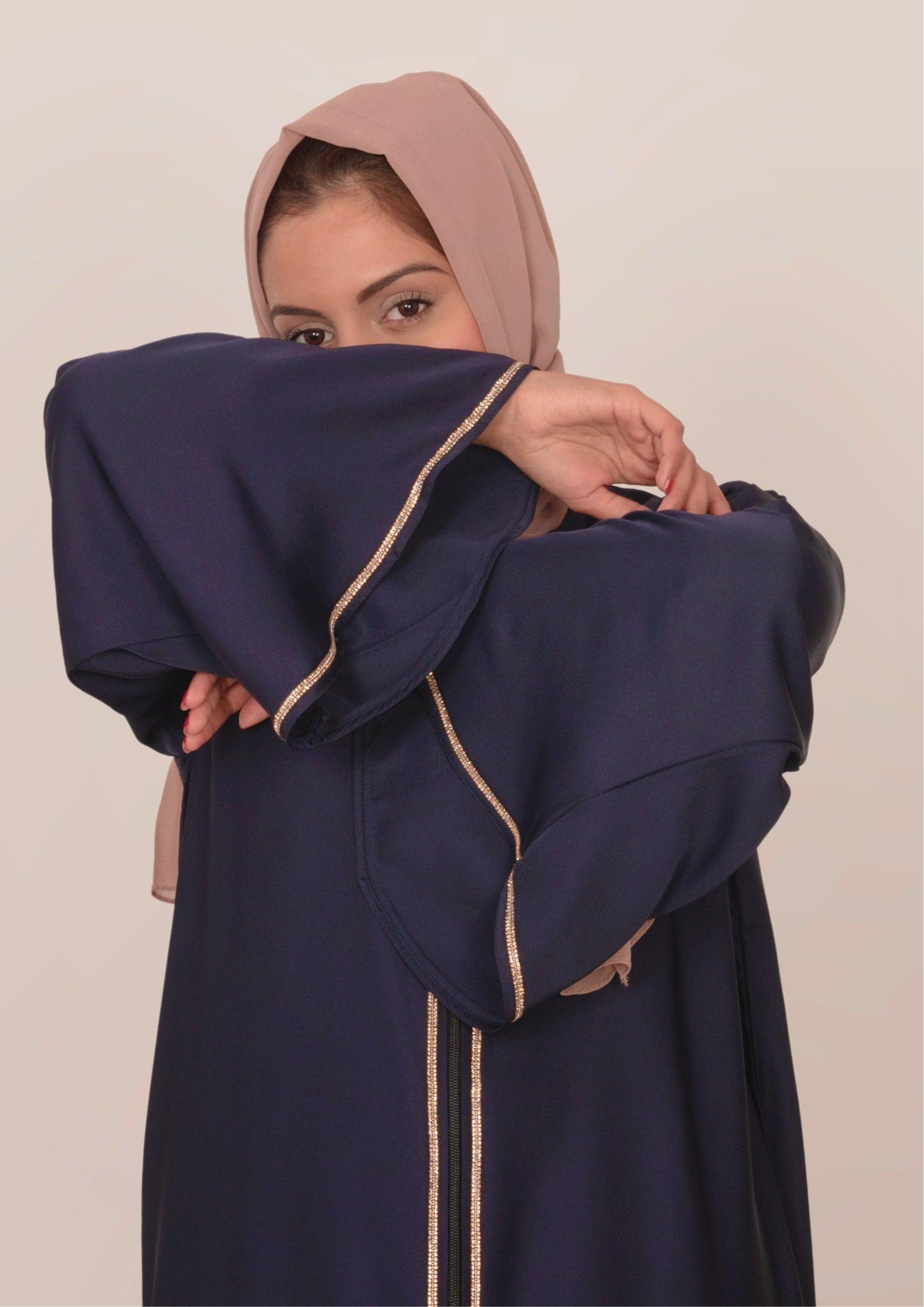 Imported Korean Nida Open Abaya With Zip – Baltic Sea