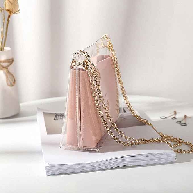 Transparent Bucket Bag Pink